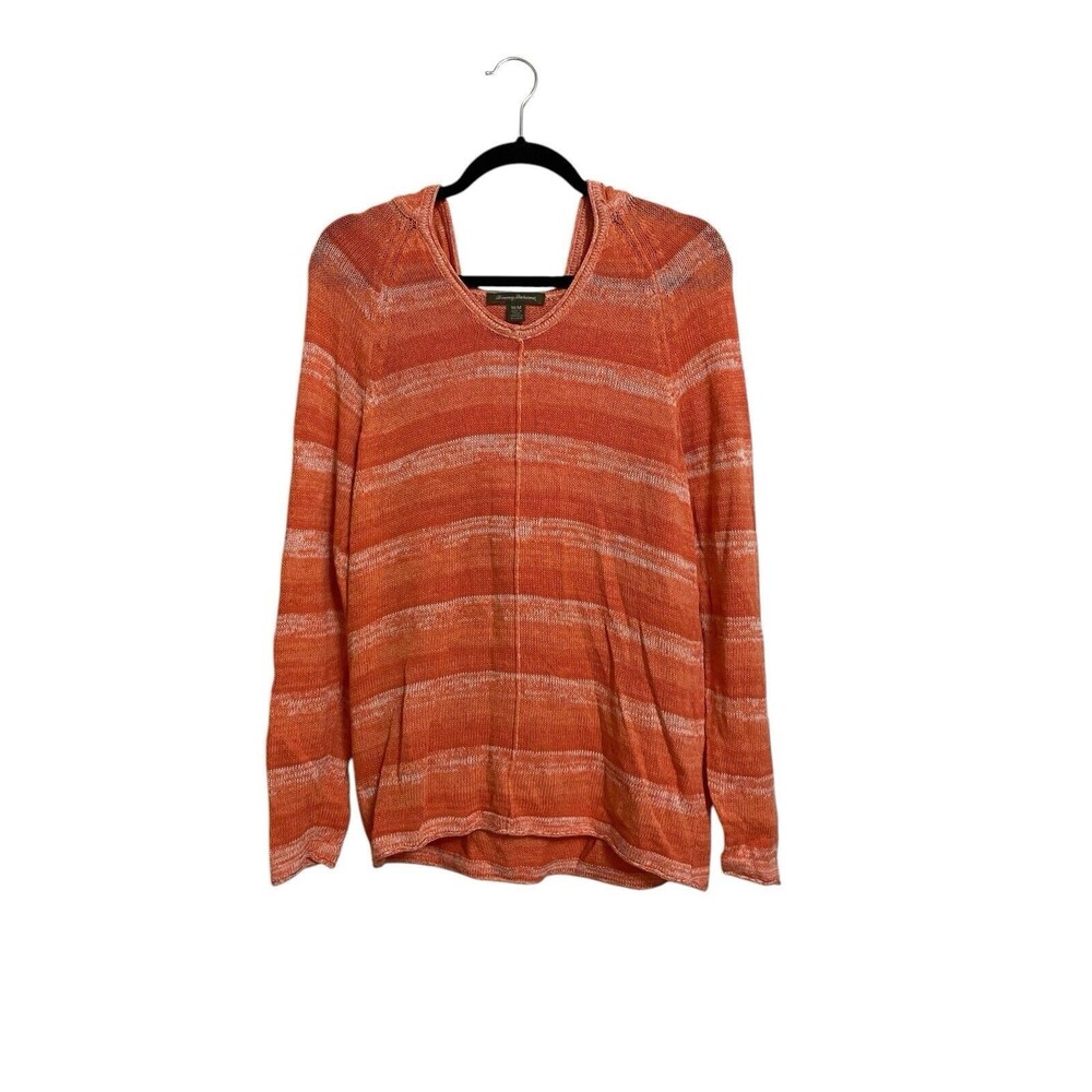 Tommy Bahama Orange Striped Hooded Tunic